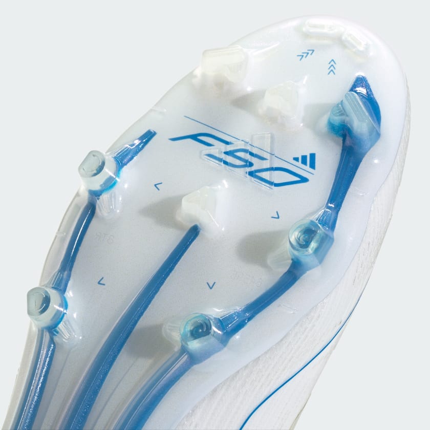 F50 Elite Laceless FG Fußballschuh Weiß/blau