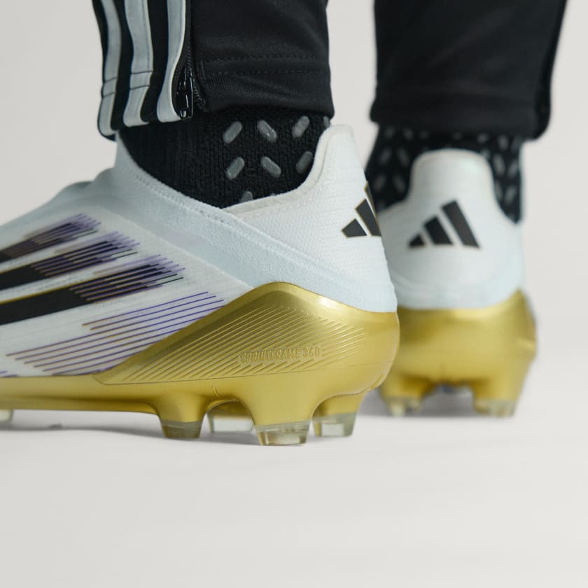 F50 Elite Laceless FG Fußballschuh Weiß/Gold
